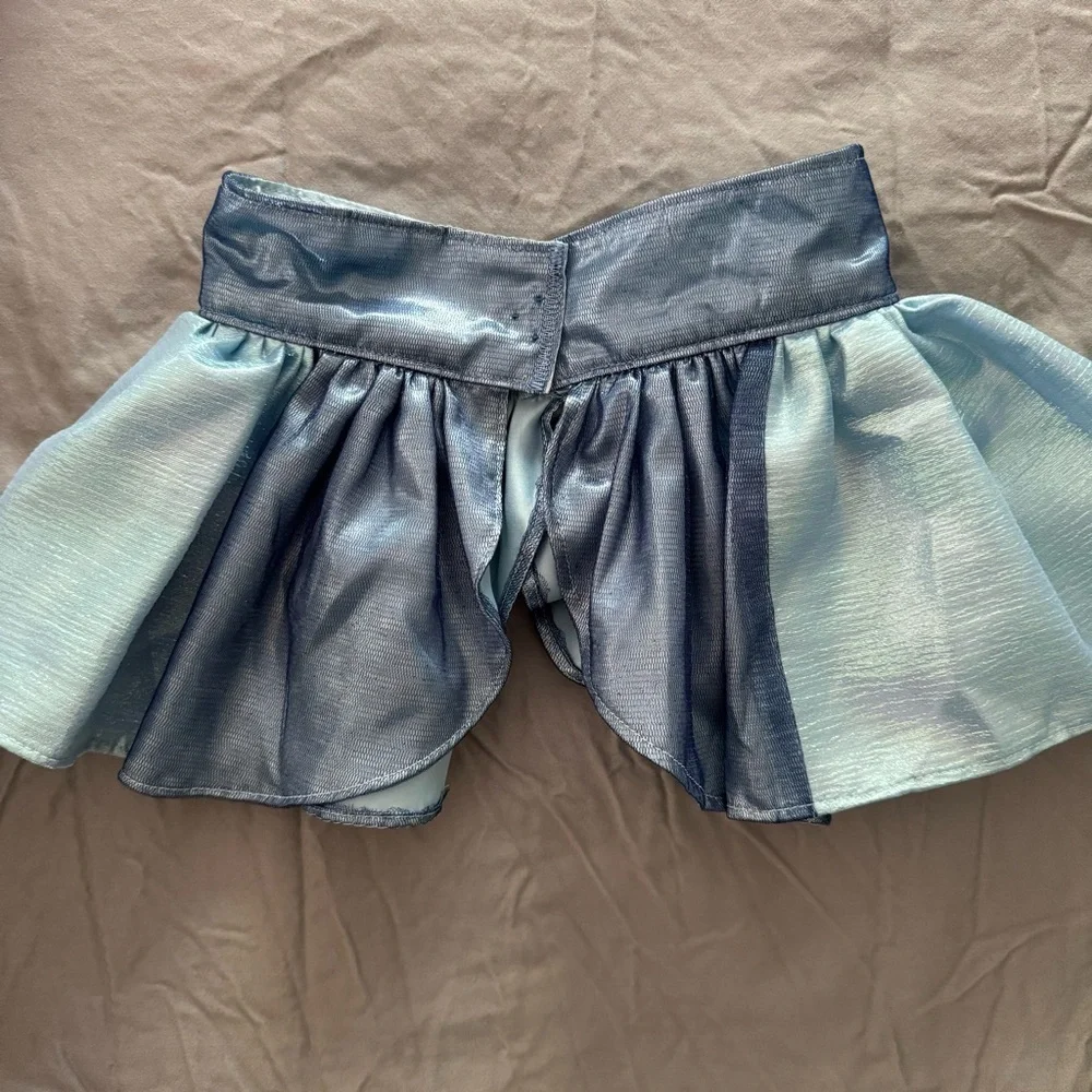 Kids Blue and Yellow Flounder Inspired Princess Costume
